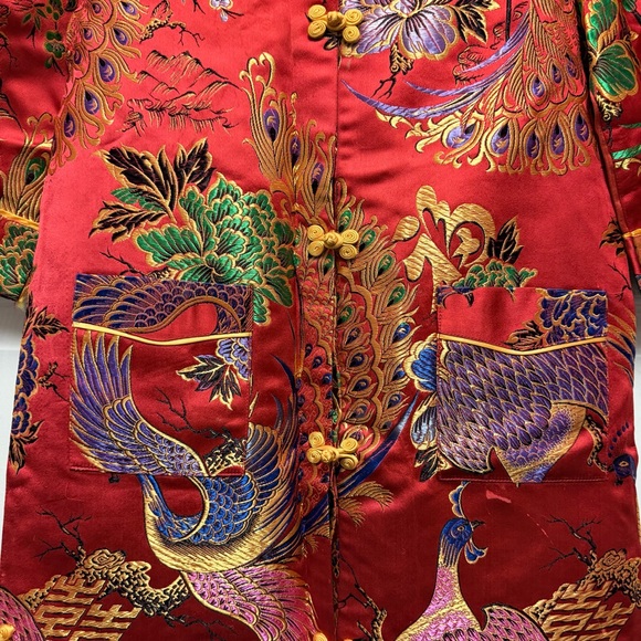 Red Embroidered Kimono Jacket - Picture 4 of 15